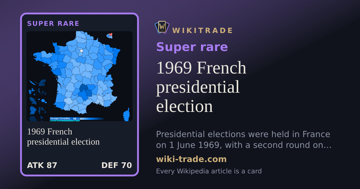 1969 French presidential election — Super rare card
