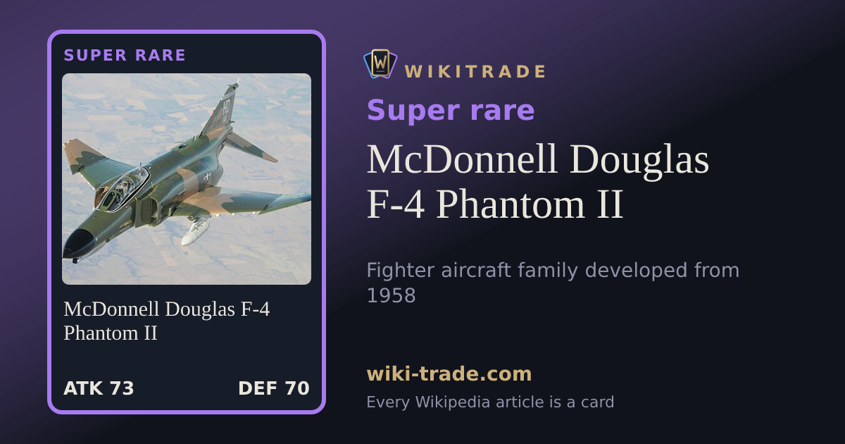 McDonnell Douglas F-4 Phantom II — Super rare card