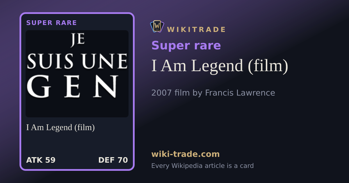I Am Legend (film) — Super rare card