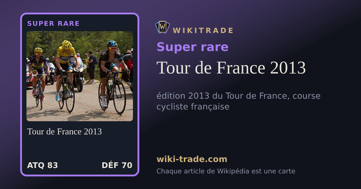 Tour de France 2013 — carte Super rare