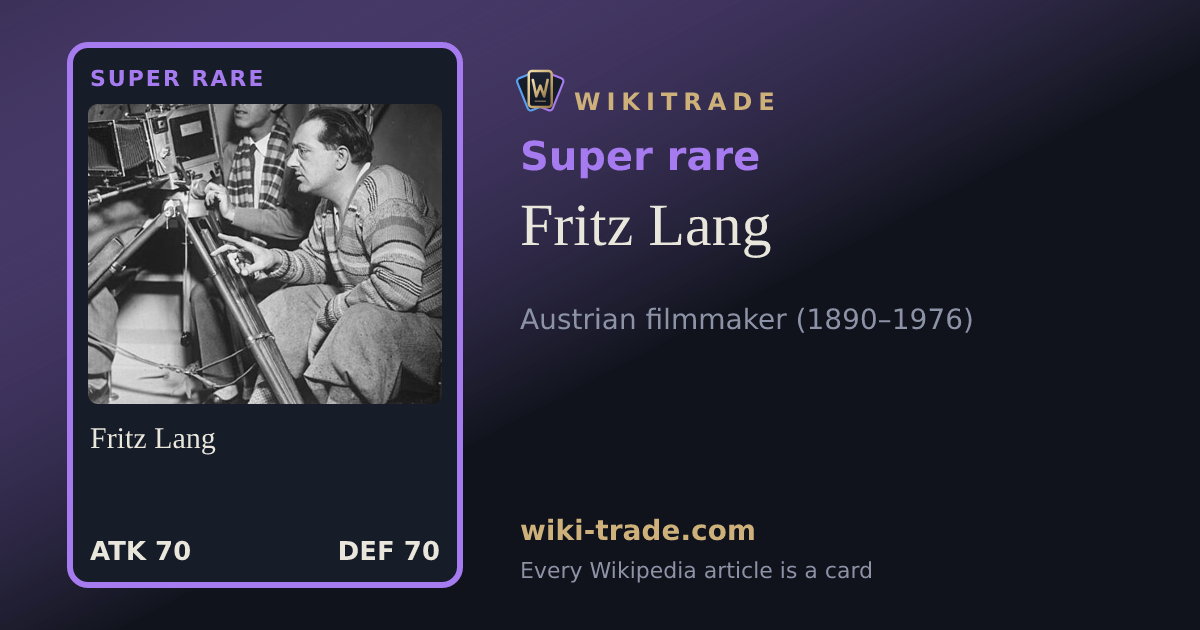 Fritz Lang — Super rare card