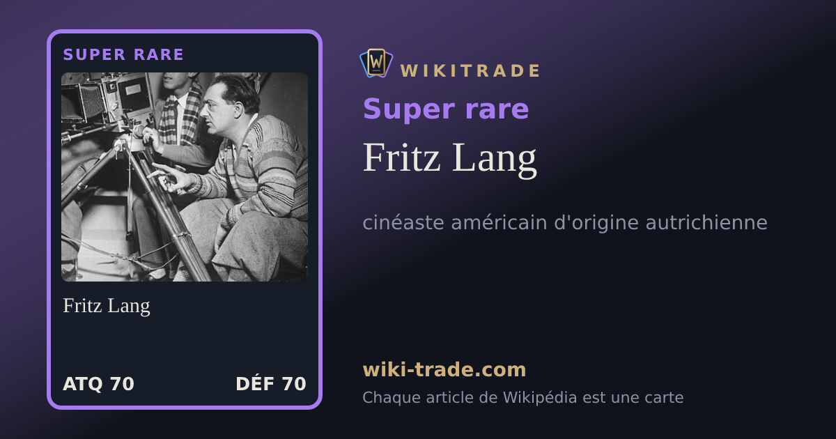 Fritz Lang — carte Super rare