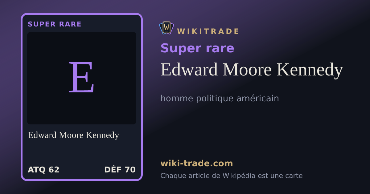 Edward Moore Kennedy — carte Super rare