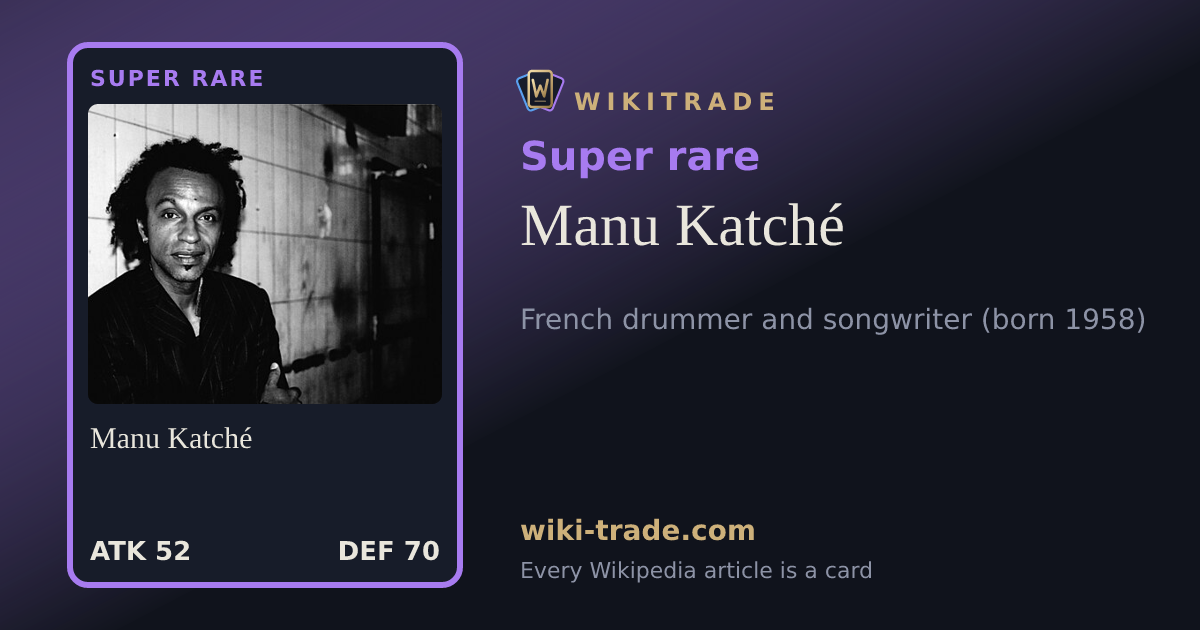 Manu Katché — Super rare card