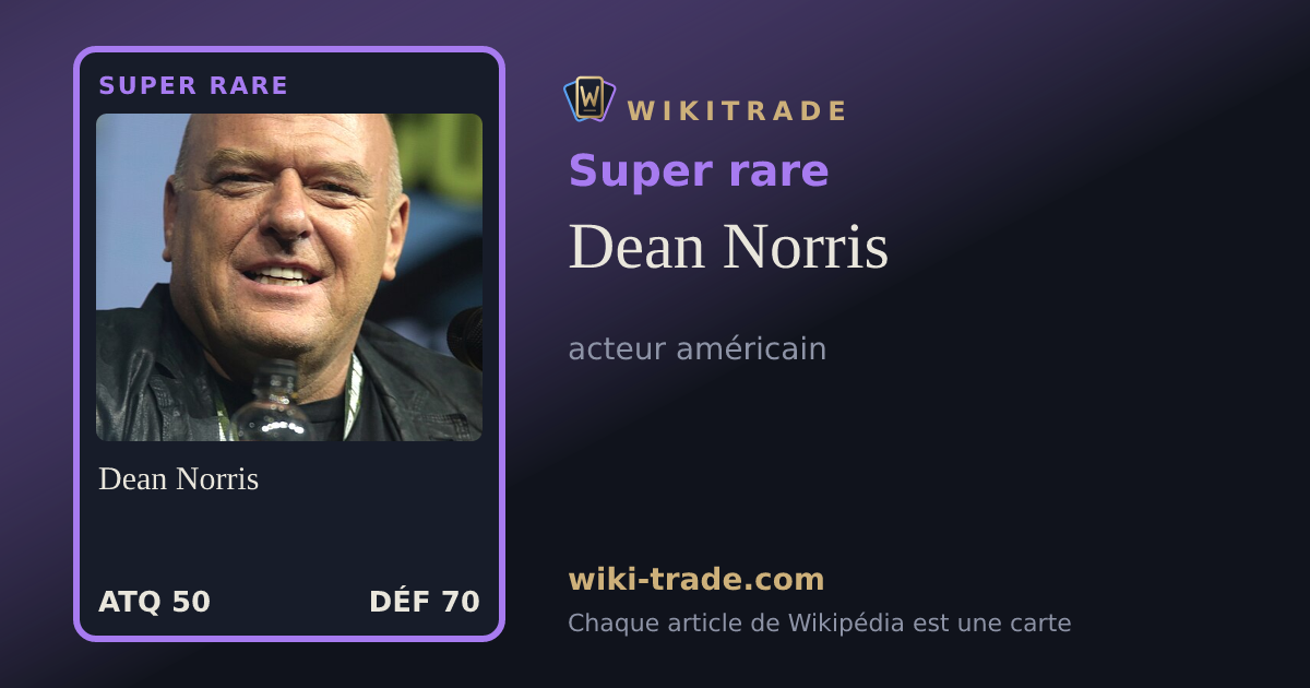 Dean Norris — carte Super rare