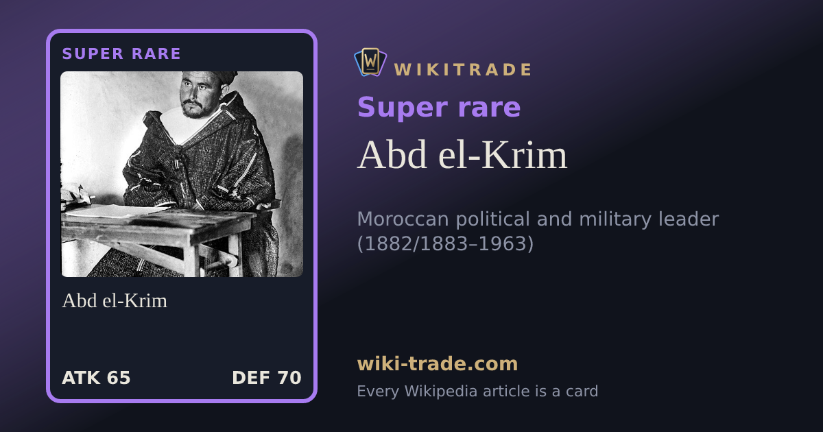 Abd el-Krim — Super rare card