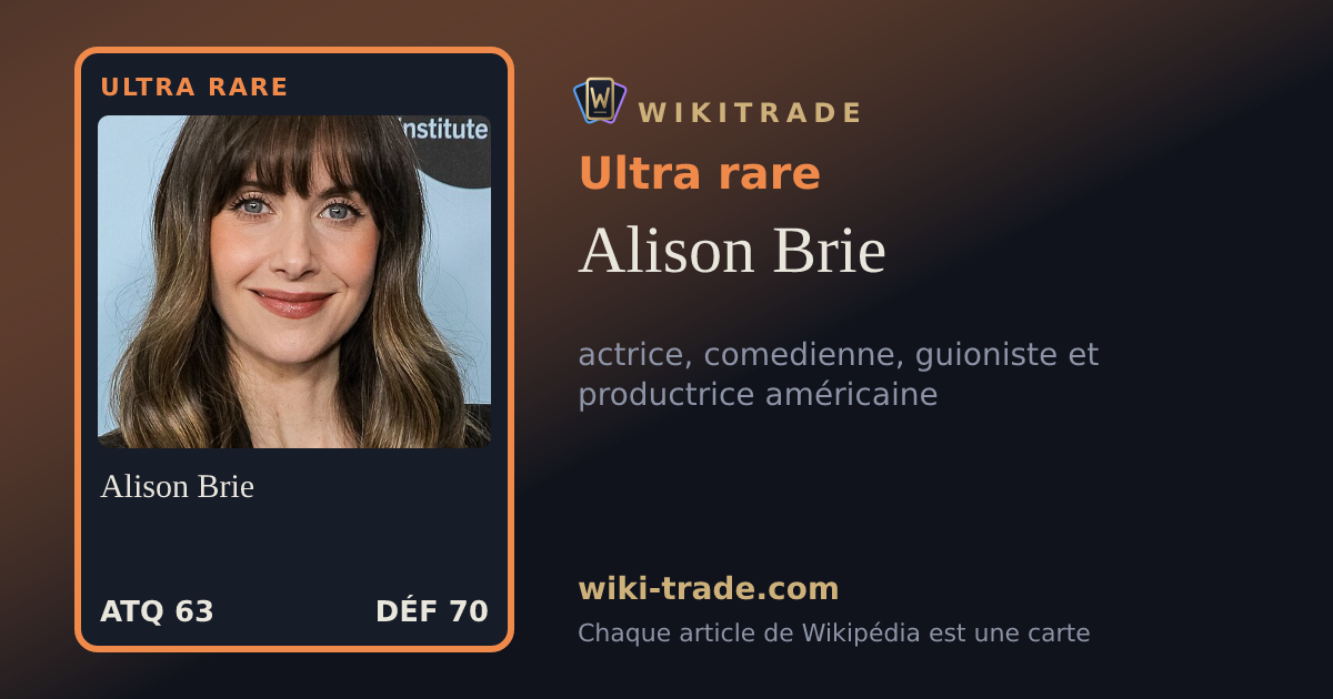 Alison Brie — carte Ultra rare