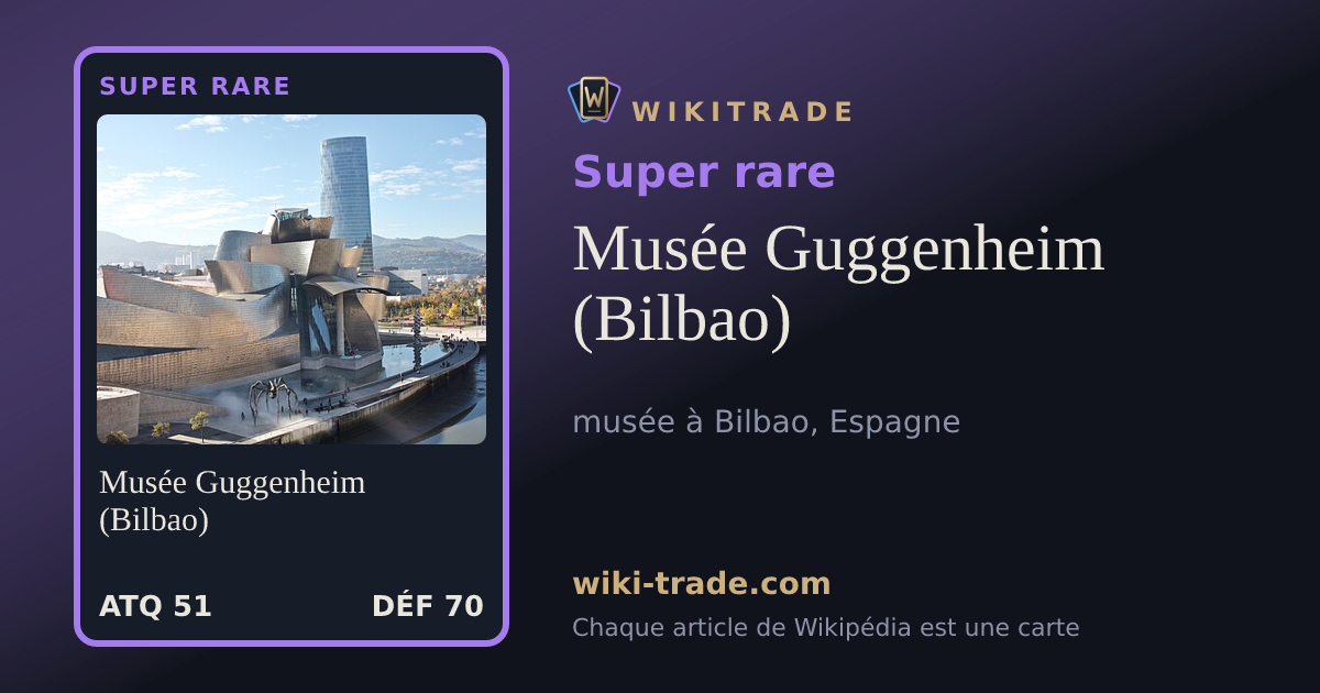 Musée Guggenheim (Bilbao) — carte Super rare