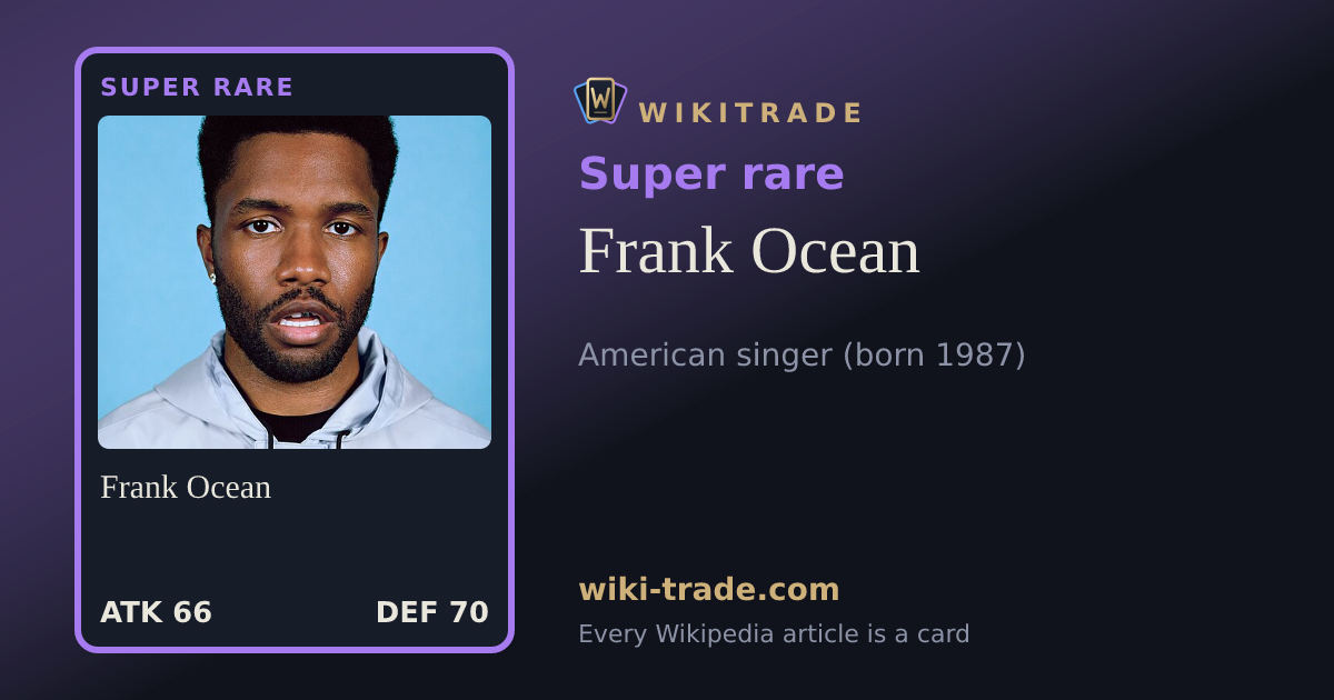 Frank Ocean — Super rare card