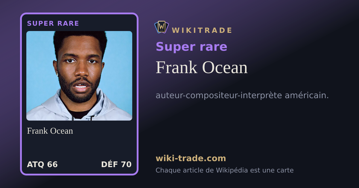 Frank Ocean — carte Super rare