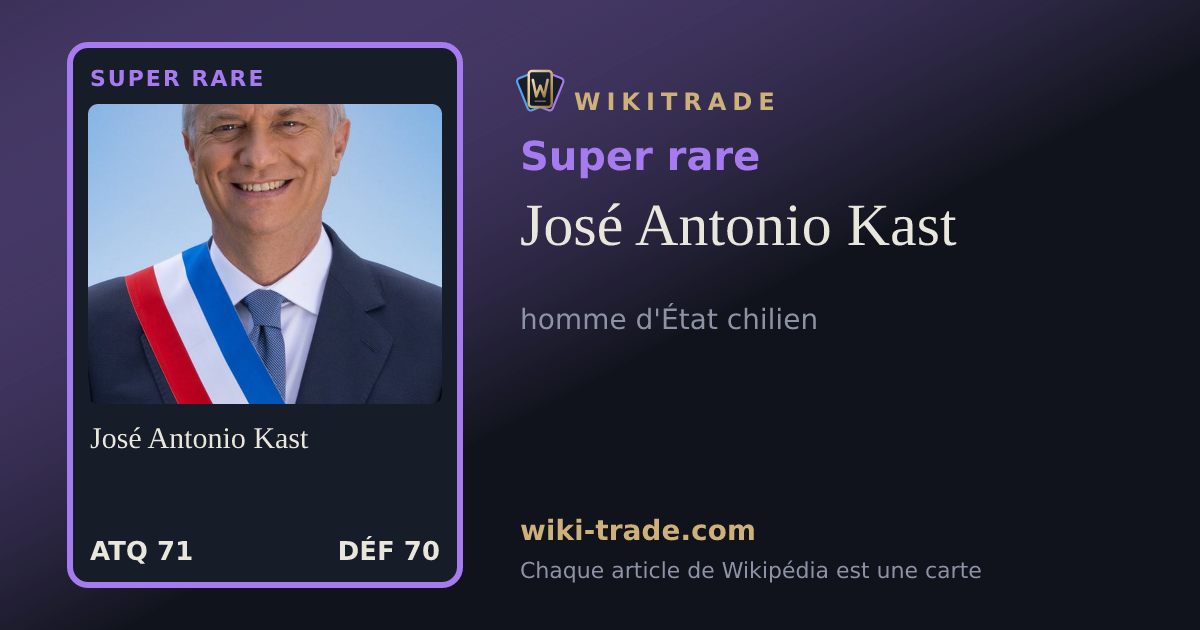 José Antonio Kast — carte Super rare