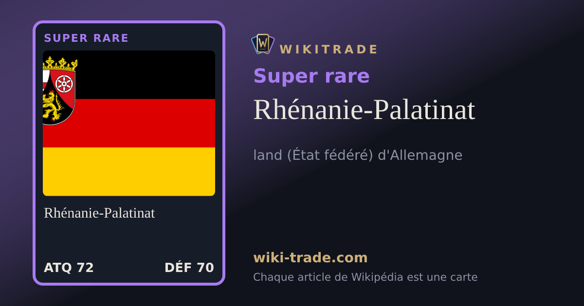 Rhénanie-Palatinat — carte Super rare