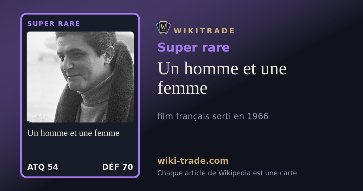 Un homme et une femme — carte Super rare