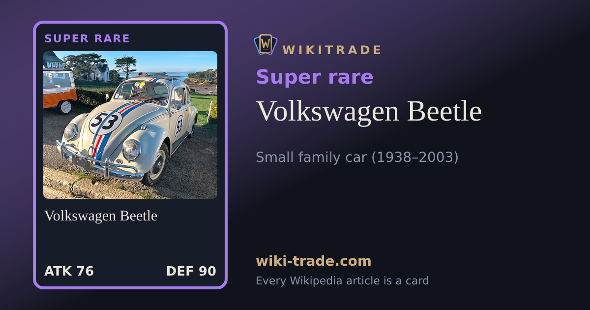 Volkswagen Beetle — Super rare card
