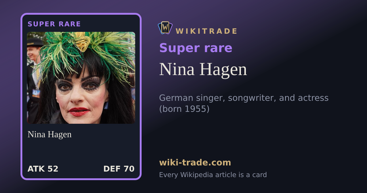 Nina Hagen — Super rare card
