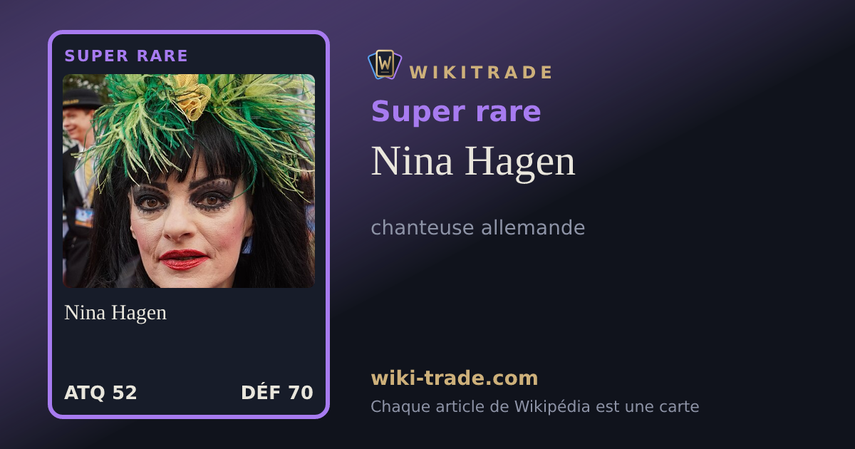 Nina Hagen — carte Super rare
