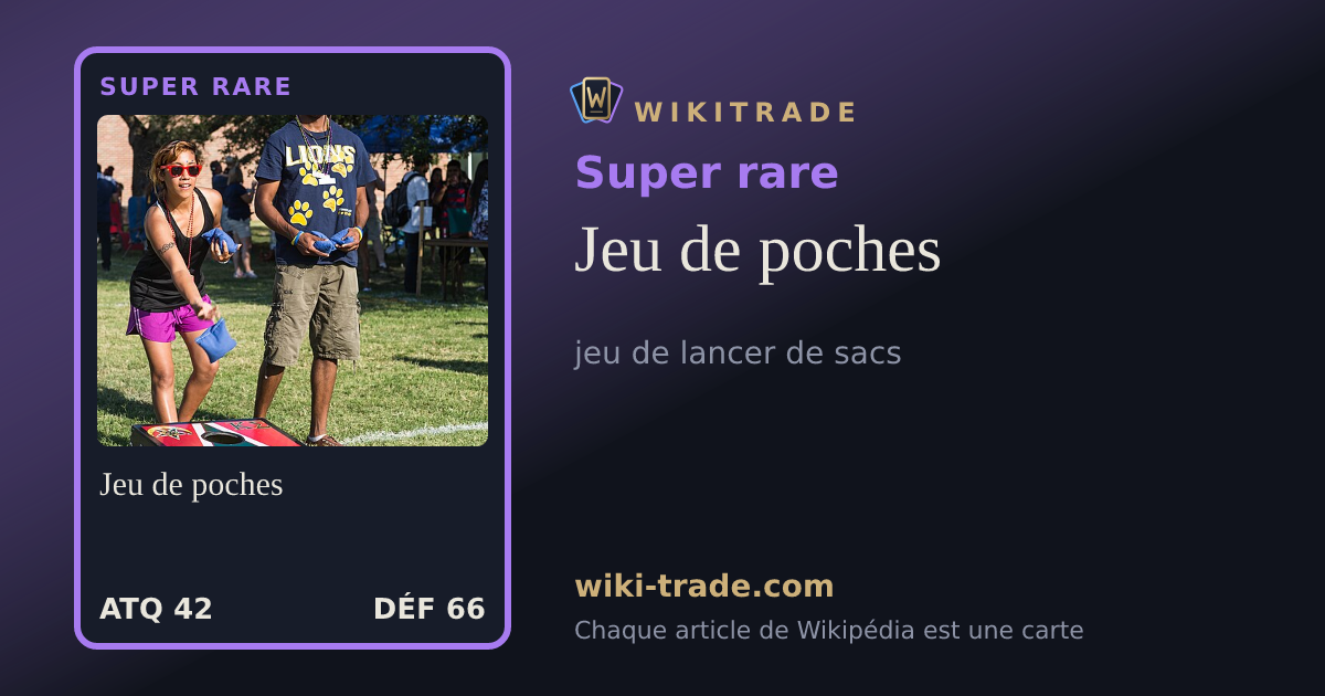 Jeu de poches — carte Super rare