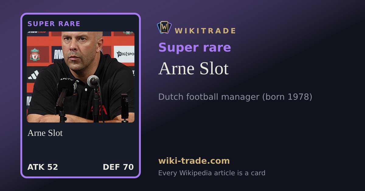 Arne Slot — Super rare card