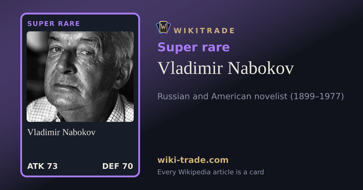Vladimir Nabokov — Super rare card
