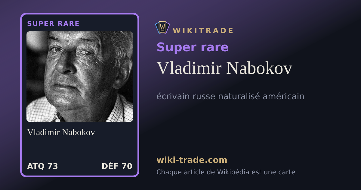 Vladimir Nabokov — carte Super rare