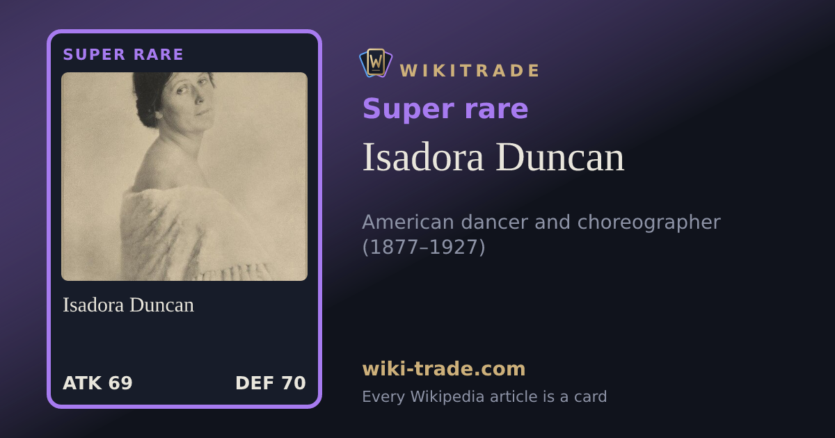 Isadora Duncan — Super rare card