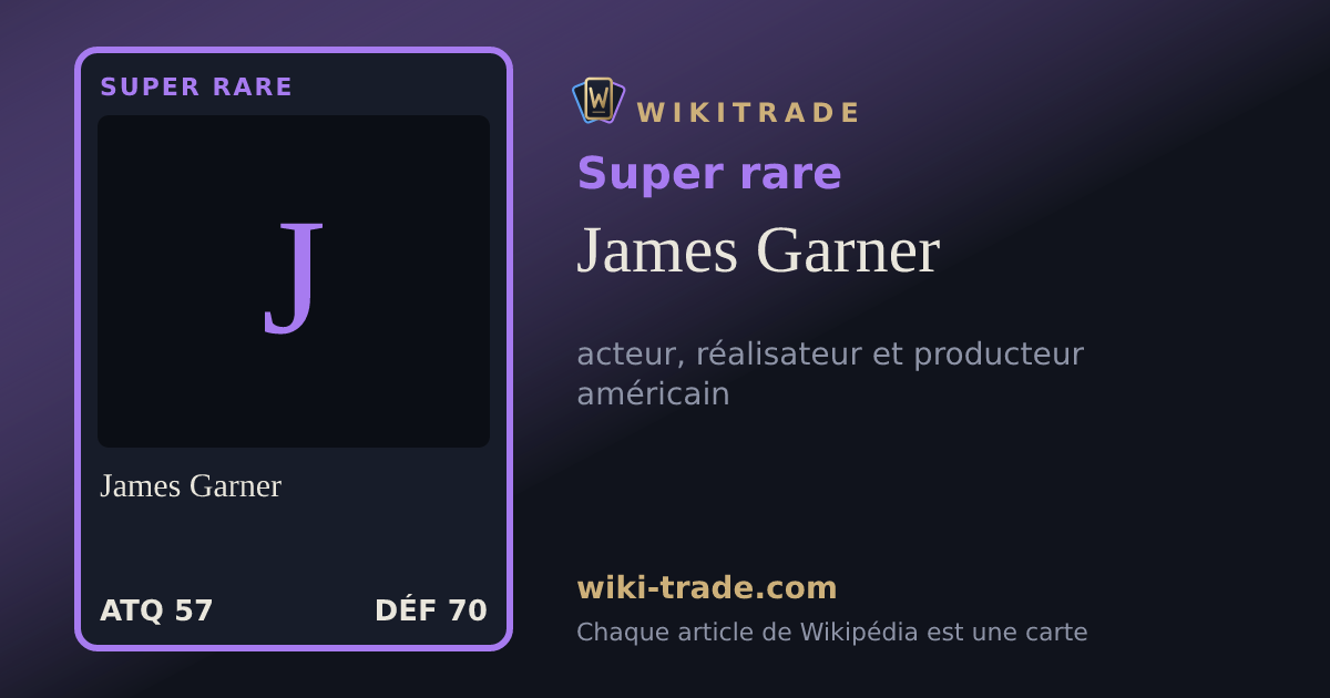 James Garner — carte Super rare