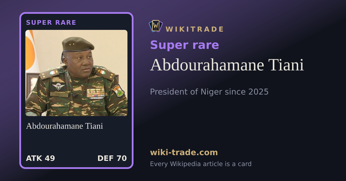 Abdourahamane Tiani — Super rare card