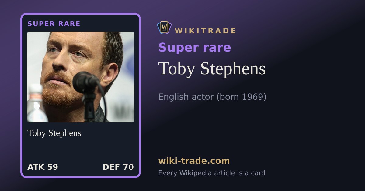 Toby Stephens — Super rare card