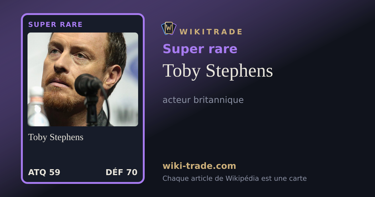 Toby Stephens — carte Super rare