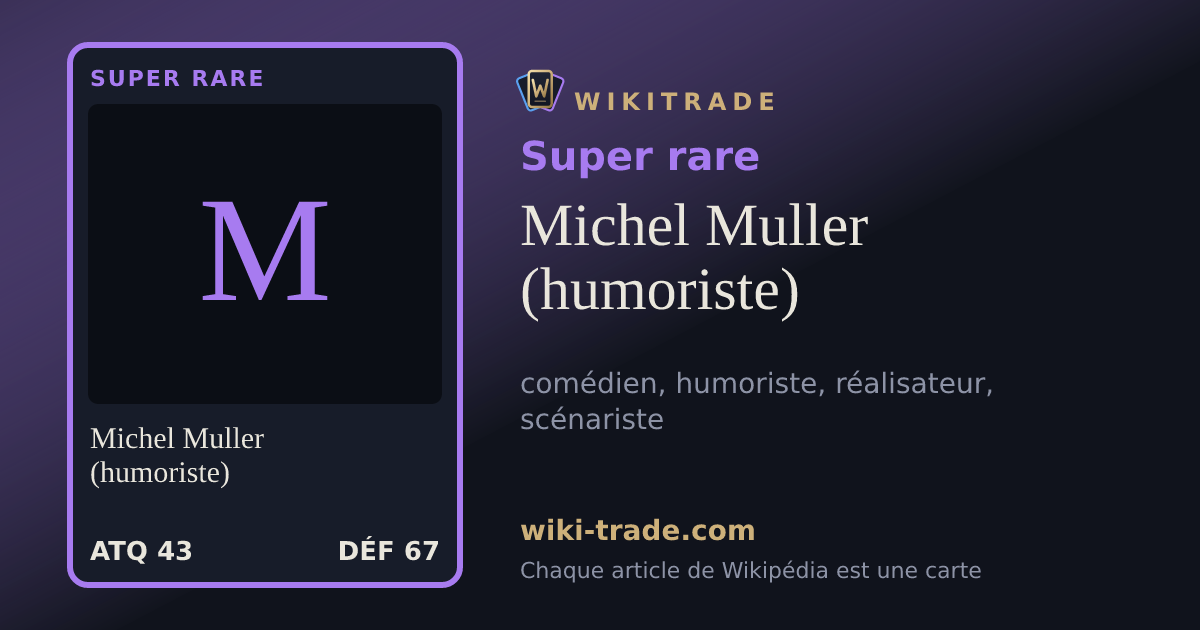 Michel Muller (humoriste) — carte Super rare