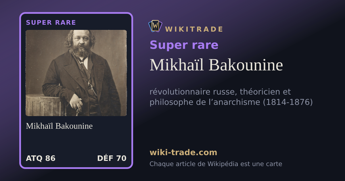 Mikhaïl Bakounine — carte Super rare