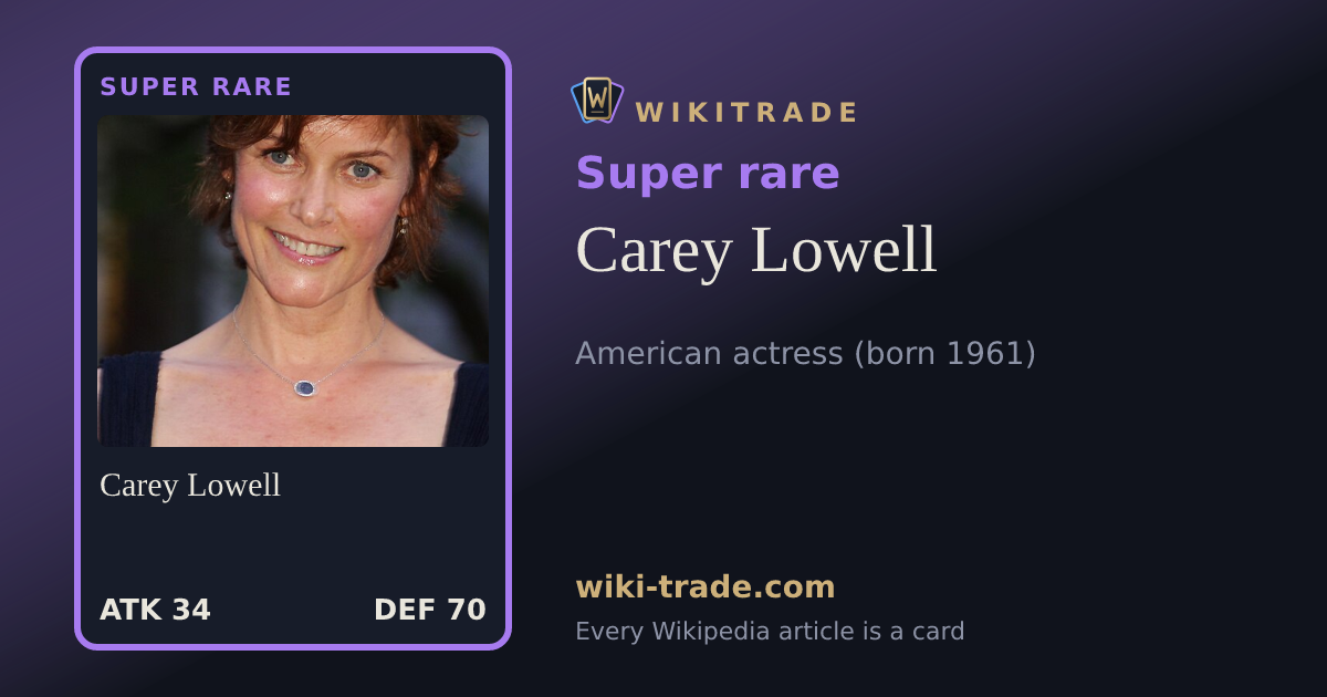 Carey Lowell — Super rare card