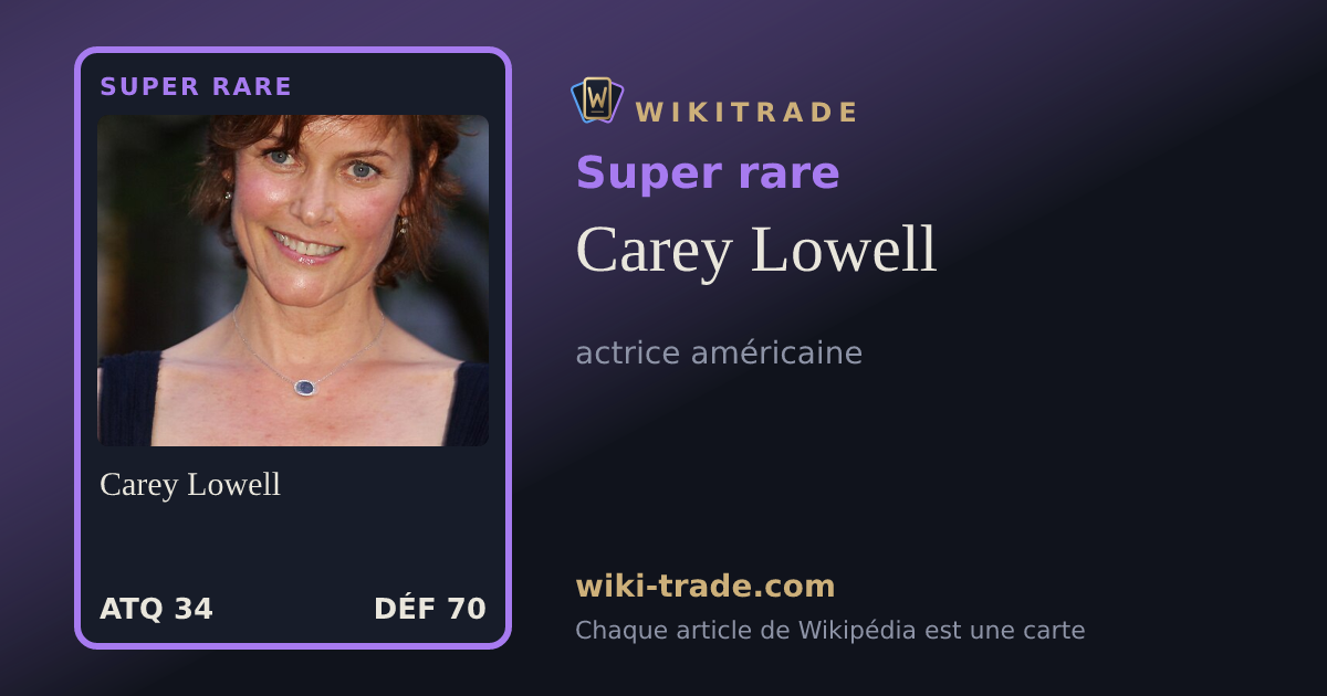 Carey Lowell — carte Super rare