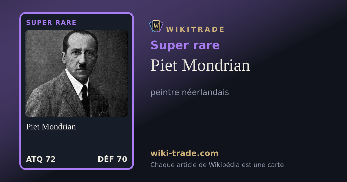 Piet Mondrian — carte Super rare