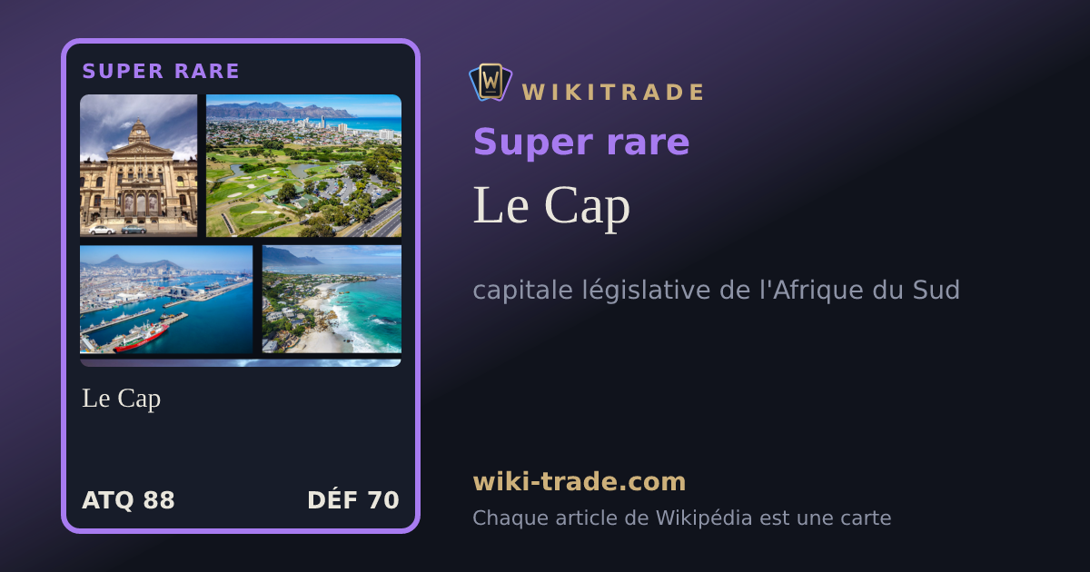 Le Cap — carte Super rare