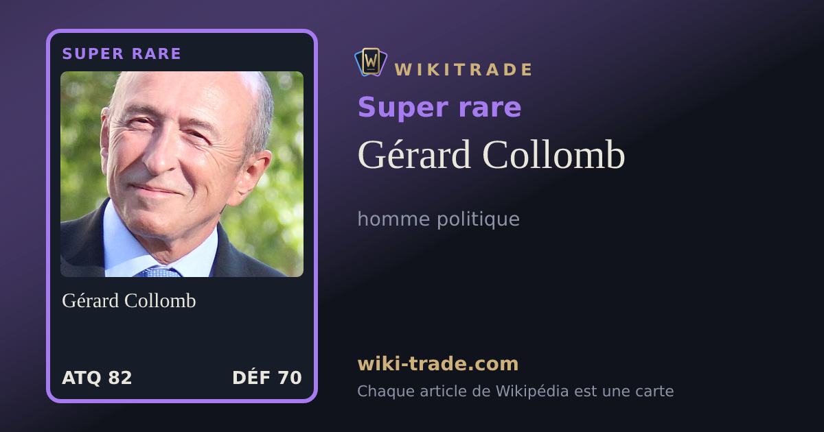 Gérard Collomb — carte Super rare