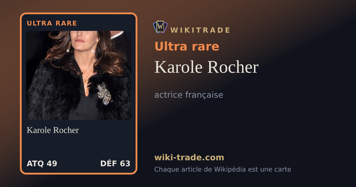 Karole Rocher — carte Ultra rare