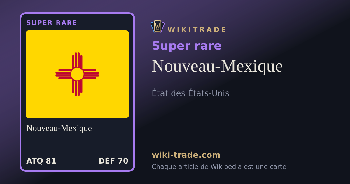 Nouveau-Mexique — carte Super rare