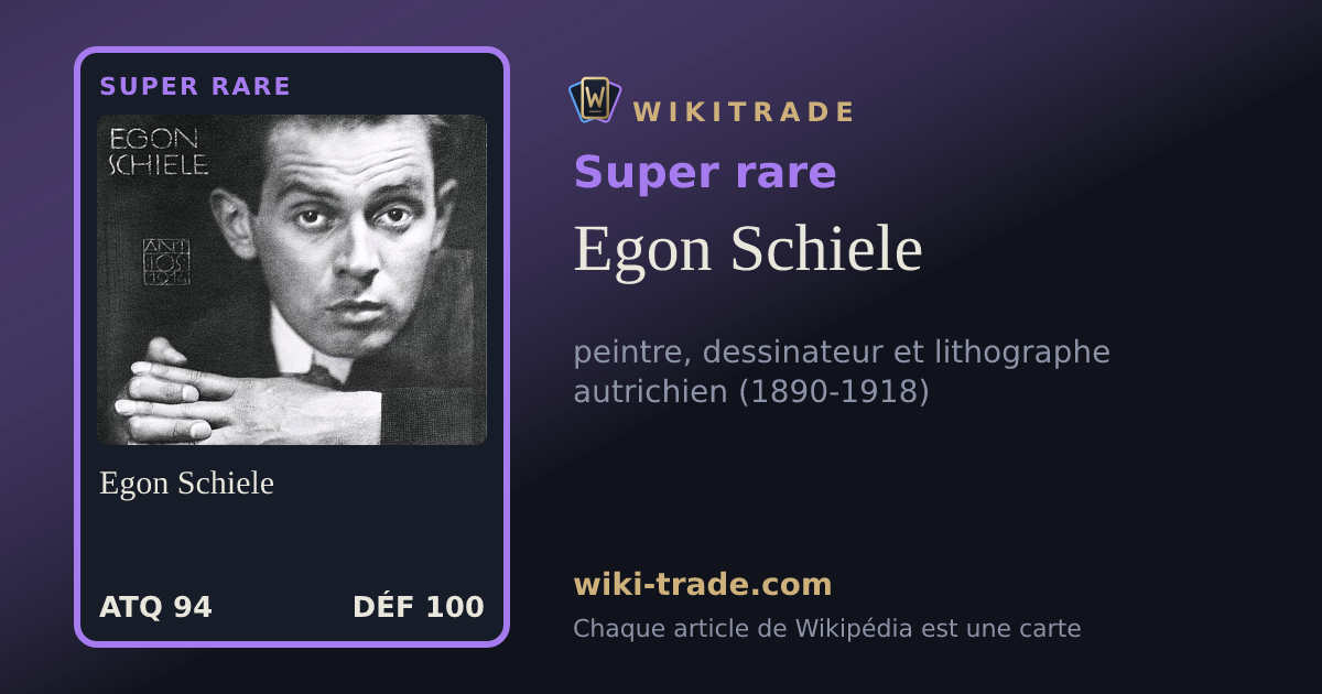 Egon Schiele — carte Super rare