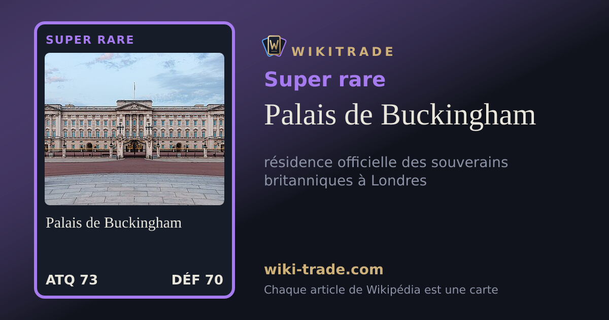 Palais de Buckingham — carte Super rare