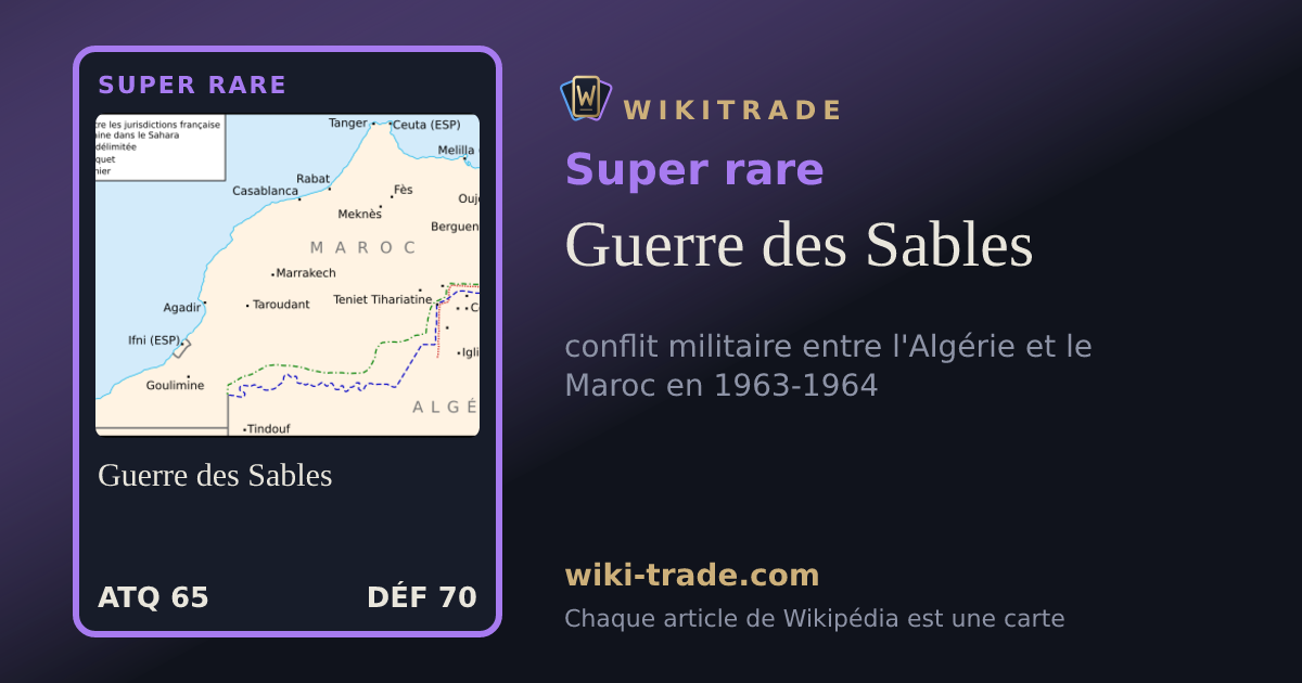 Guerre des Sables — carte Super rare