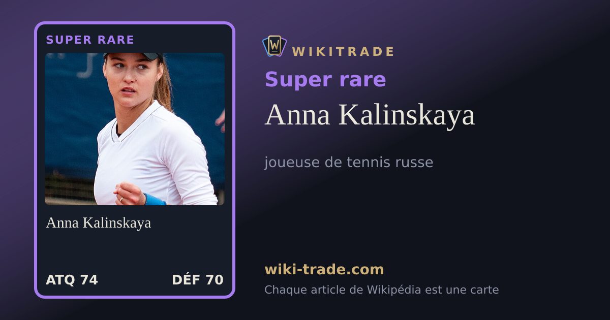 Anna Kalinskaya — carte Super rare