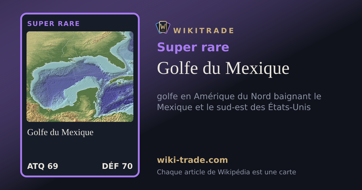 Golfe du Mexique — carte Super rare