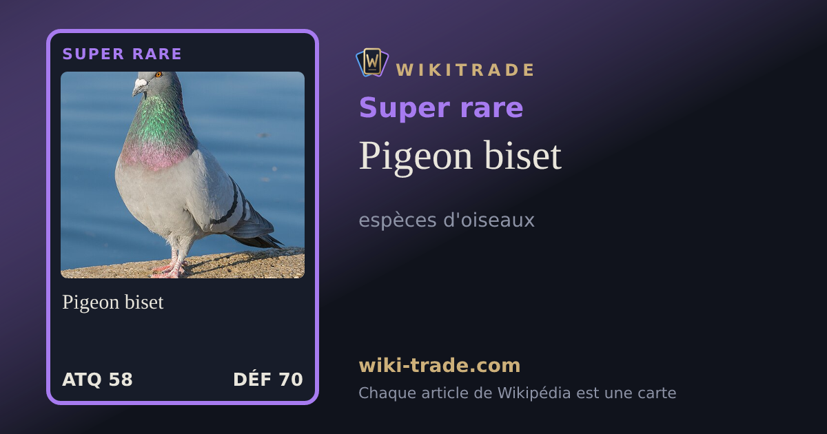 Pigeon biset — carte Super rare