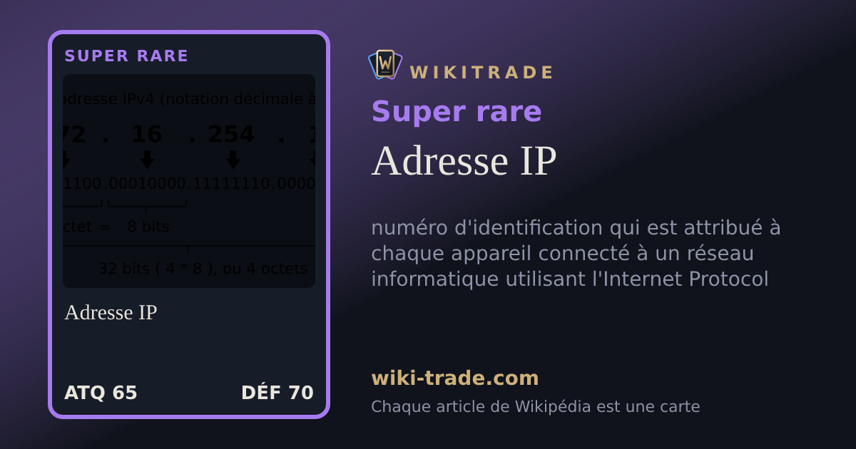 Adresse IP — carte Super rare