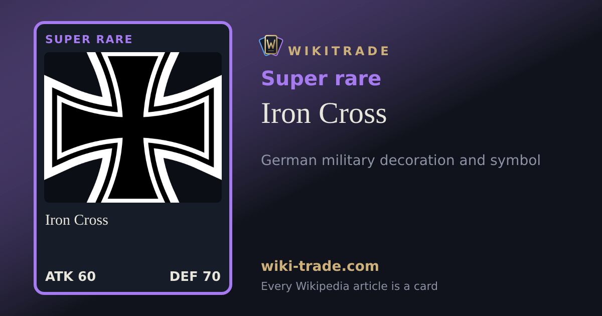Iron Cross — Super rare card