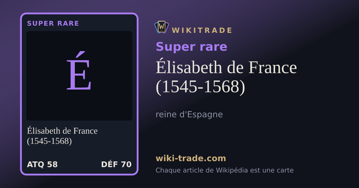Élisabeth de France (1545-1568) — carte Super rare