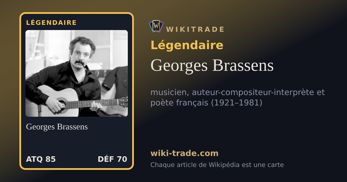 Georges Brassens — carte Légendaire