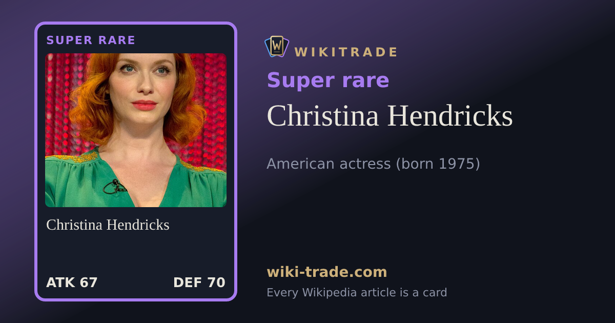 Christina Hendricks — Super rare card