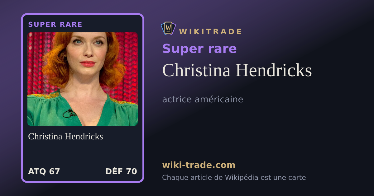 Christina Hendricks — carte Super rare